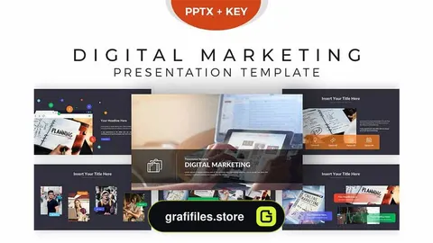 دانلود قالب پاورپوینت و کینوت بازاریابی الکترونیک Digital Marketing Presentation