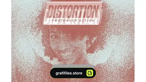 دانلود اکشن فتوشاپ ایجاد افکت نویز بر روی تصاویر Distortion Photoshop Action