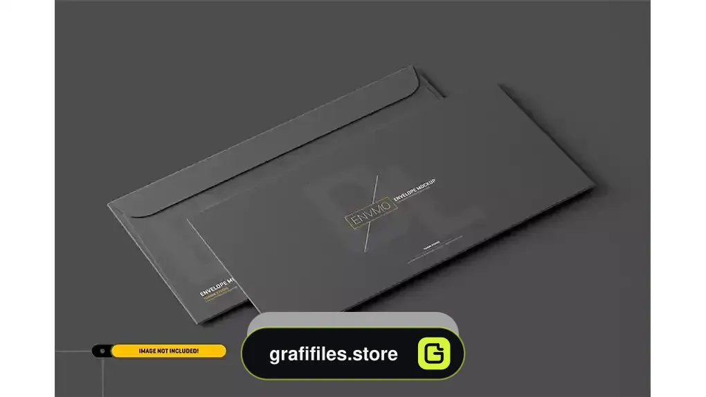 دانلود موکاپ پاکت نامه Dl envelope mockup 2