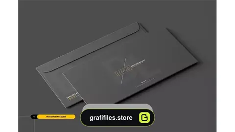 دانلود موکاپ پاکت نامه Dl envelope mockup 2