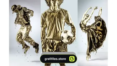 دانلود اکشن فتوشاپ ایجاد افکت چکیدن طلا بر روی تصاویر Dripping Gold Photoshop Action