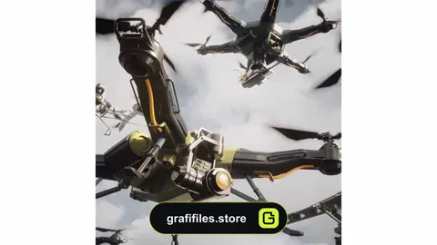 دانلود آبجکت هواپیما بدون سرنشین از Kitbash3D