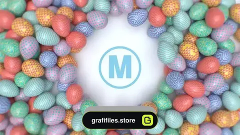 پروژه پریمیر لوگو عید پاک Easter Eggs Logo Opener