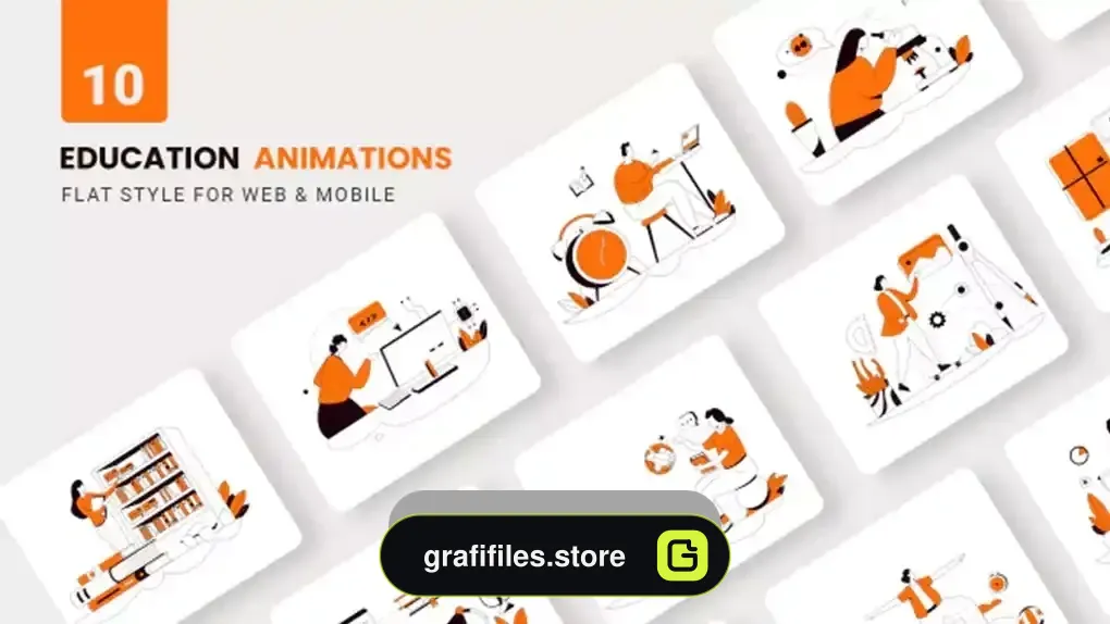 پروژه افترافکت موشن گرافیک تحصیل در مدرسه Education School Animations – Flat