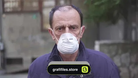 فوتیج مرد سالمند با ماسک Elderly Man Wearing A Mask