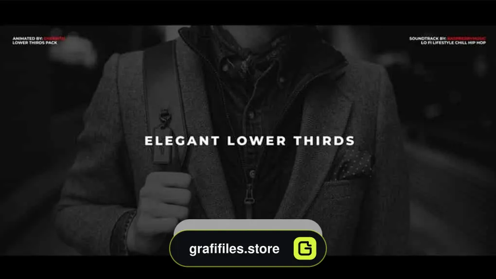 پروژه پریمیر زیرنویس Elegant Lower Thirds