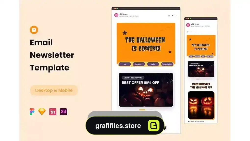 دانلود قالب خبرنامه ایمیل Email Newsletter Template 4