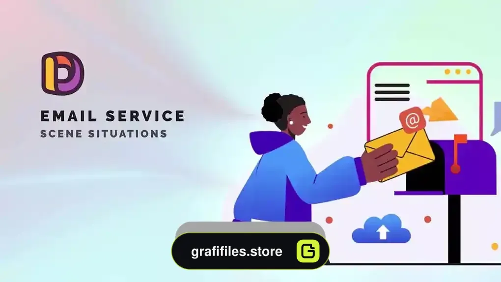پروژه افترافکت موشن گرافیک خدمات ایمیل Email Service – Scene Situations