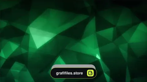 دانلود بک گراند موشن گرافیک چند ضلعی زمردی Emerald Polygons