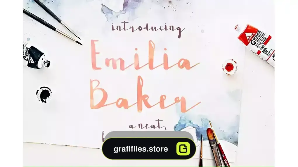 دانلود فونت انگلیسی Emilia Baker