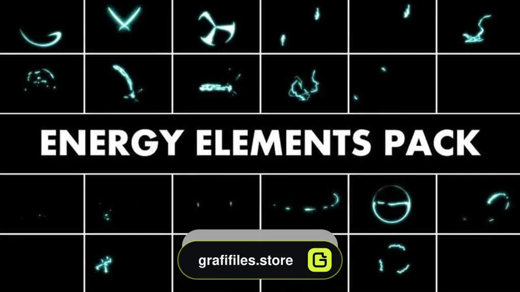 دانلود المان موشن گرافیک کارتونی Energy Elements Pack