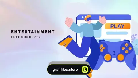پروژه افترافکت موشن گرافیک سرگرمی Entertainment – Flat Concepts
