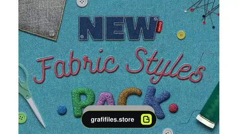 دانلود استایل متن پارچه Fabric Text Effects