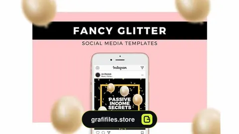 دانلود فایل لایه باز متحرک شبکه اجتماعی Fancy Glitter – Animated Templates