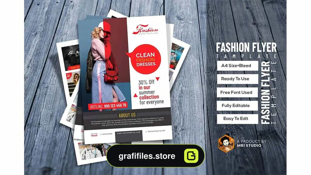 دانلود فایل لایه باز تراکت مد و فشن Fashion Flyer Template