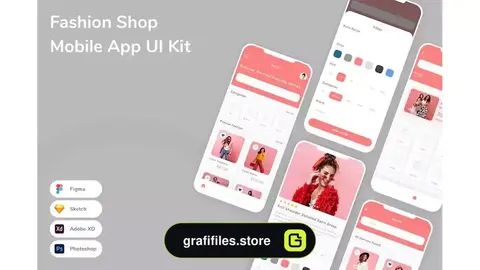 دانلود رابط کاربری اپلیکیشن فروشگاه فشن Fashion Shop Mobile App UI Kit