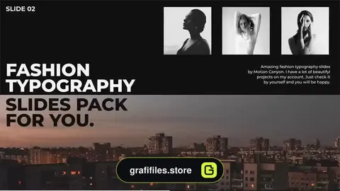 پروژه افترافکت اسلایدشو تایپوگرافی فشن Fashion Typo Slides