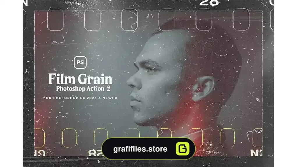 دانلود اکشن فتوشاپ ایجاد افکت فیلم گرین بر روی تصاویر Film Grain 2 Photoshop Action