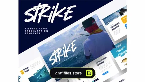 دانلود قالب پاورپوینت ماهیگیری Strike – Fishing Club Powerpoint Template