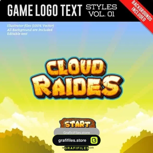 دانلود استایل آماده لوگو Game Logo Text Styles