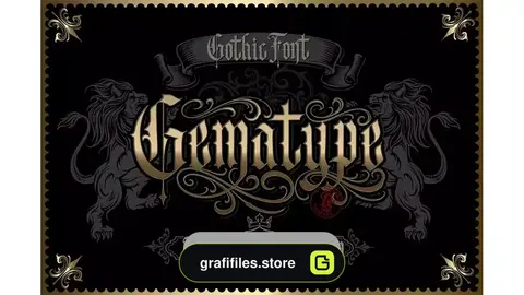 دانلود فونت انگلیسی تاتو Gematype