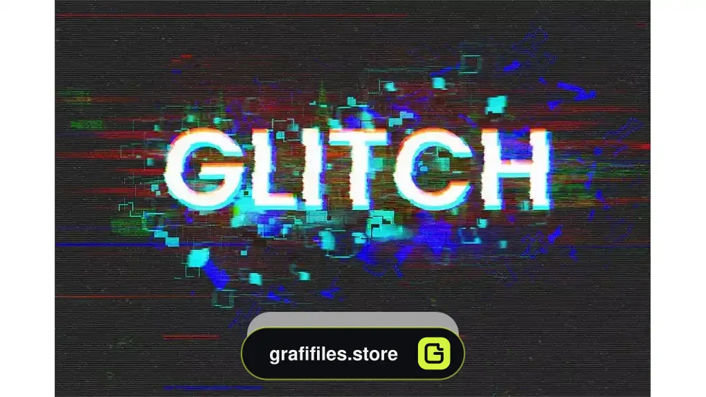 دانلود افکت متن گلیچ Glitch Editable Text Effect