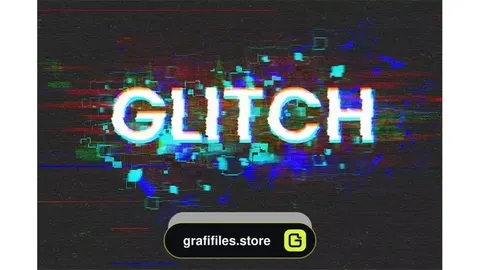 دانلود افکت متن گلیچ Glitch Editable Text Effect