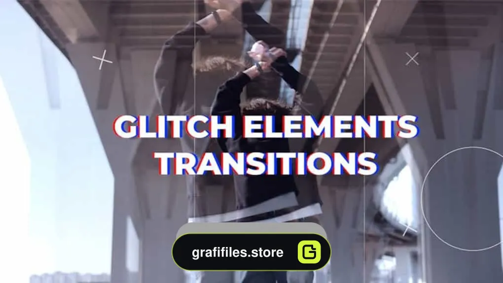 پروژه پریمیر ترانزیشن Glitch Elements Transitions