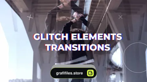 پروژه پریمیر ترانزیشن Glitch Elements Transitions