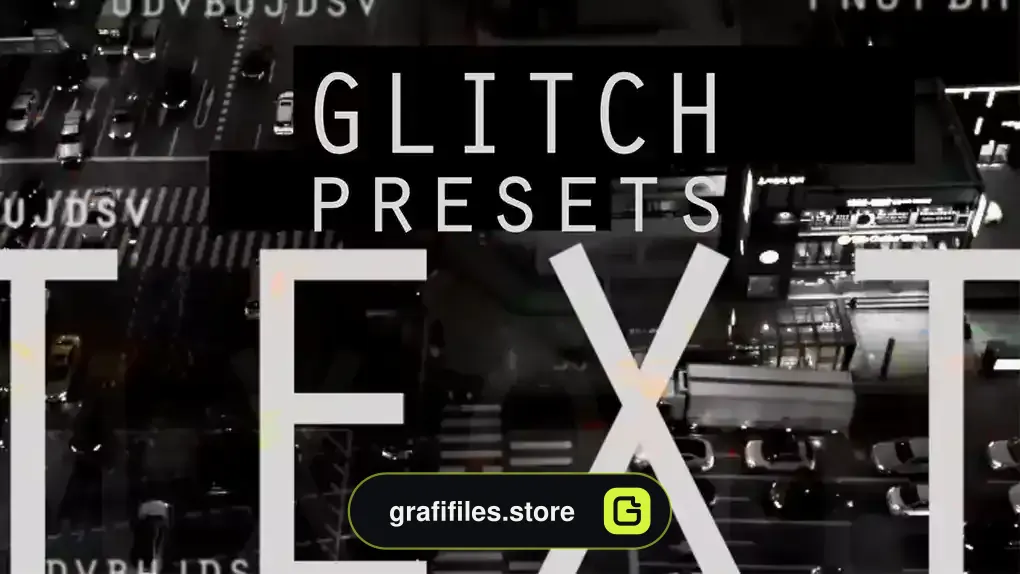 دانلود پریست متن گلیچ افترافکت Glitch Text Presets