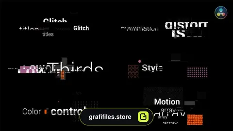 پروژه داوینچی ریزالو تایتل نویز و پارازیت Glitch Titles