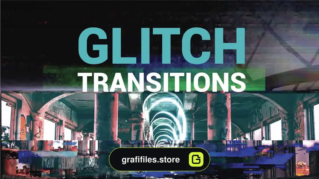 پروژه داوینچی ریزالو ترانزیشن نویز و پارازیت Glitch Transitions