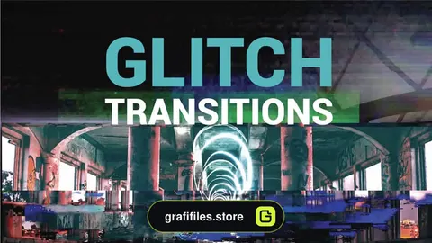 پروژه داوینچی ریزالو ترانزیشن نویز و پارازیت Glitch Transitions