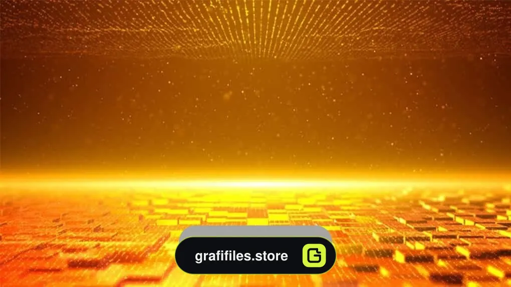 دانلود بک گراند موشن گرافیک Golden Cube Particles Background