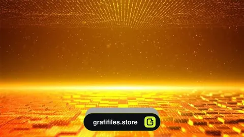 دانلود بک گراند موشن گرافیک Golden Cube Particles Background
