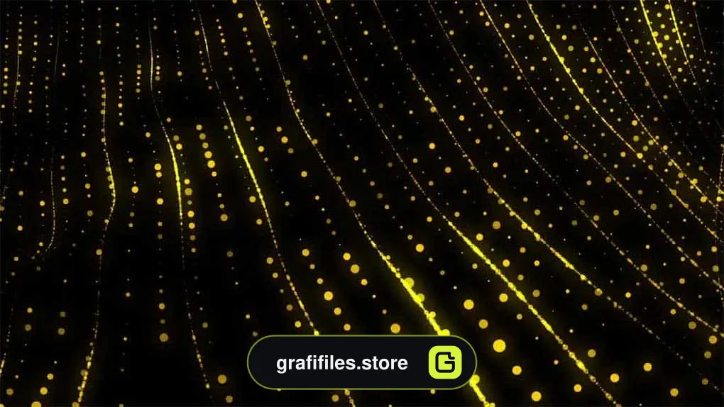 دانلود بک گراند موشن گرافیک پارتیکل طلایی Golden Particles And Lines Background