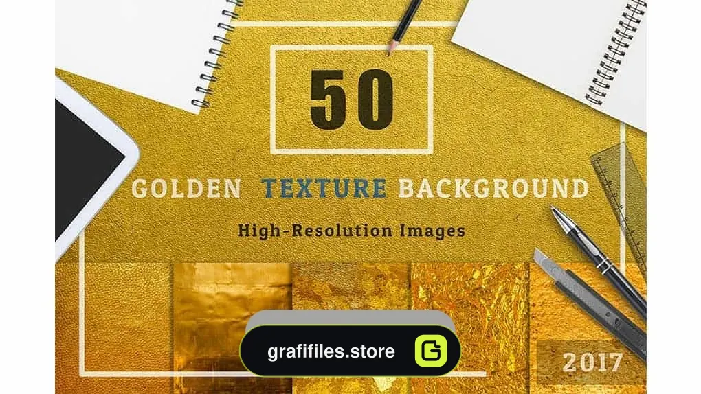 دانلود تکسچر صفحه فلزی طلایی رنگ Golden Texture Background Set1
