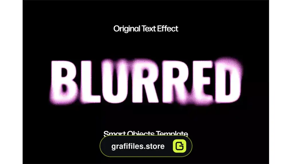 دانلود افکت متن تار Grainy Blurred Text Effect