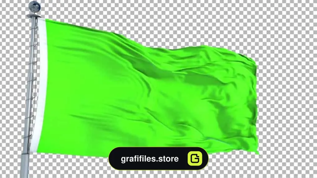 دانلود فوتیج پرچم سبز Green Flag Animation