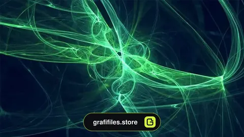 دانلود بک گراند موشن گرافیک Green Fractal Swirl