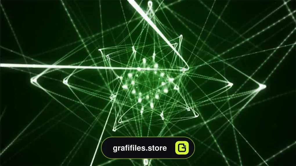 دانلود بک گراند موشن گرافیک Green Star Laser VJ Background