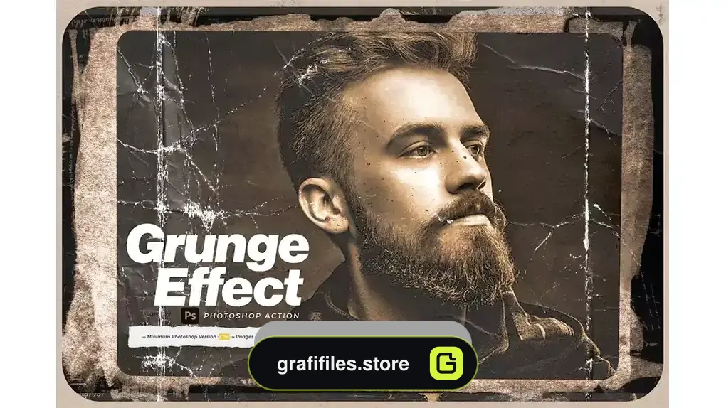 دانلود اکشن فتوشاپ ایجاد افکت گرانج بر روی تصاویر Grunge Photoshop Action