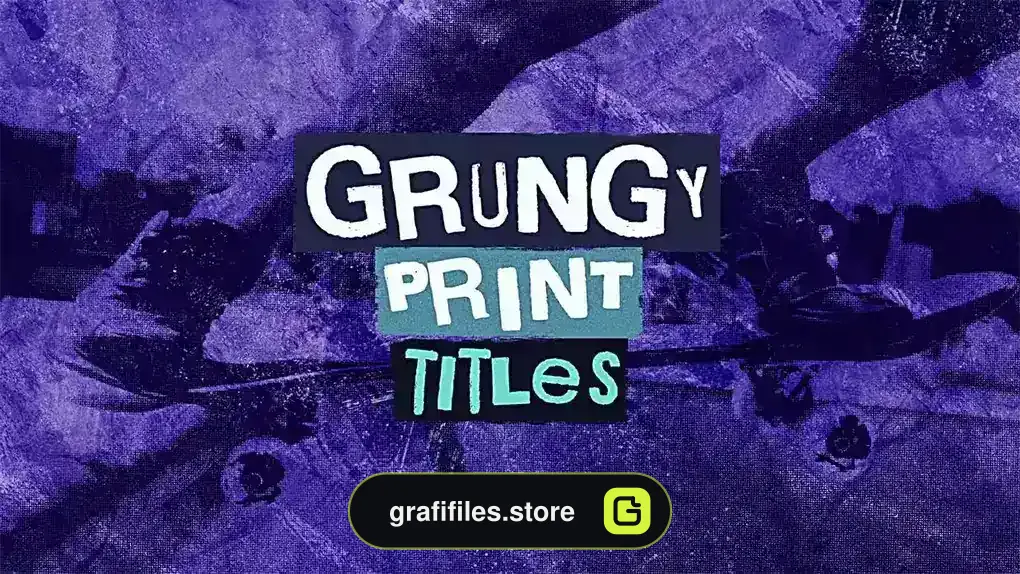 پروژه افترافکت تایتل Grungy Print Titles