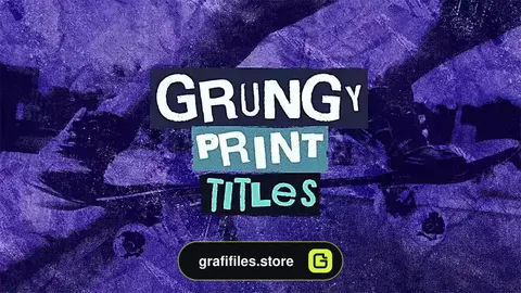 پروژه افترافکت تایتل Grungy Print Titles