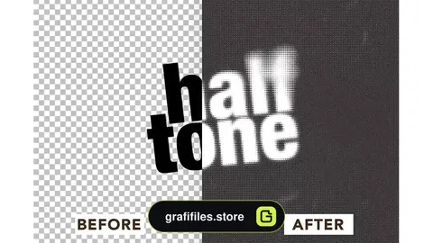 دانلود افکت متن هافتون Halftone Text Effect