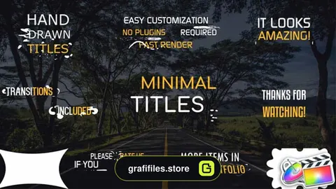 پروژه آماده فاینال کات تایتل Hand-Drawn Minimal Titles