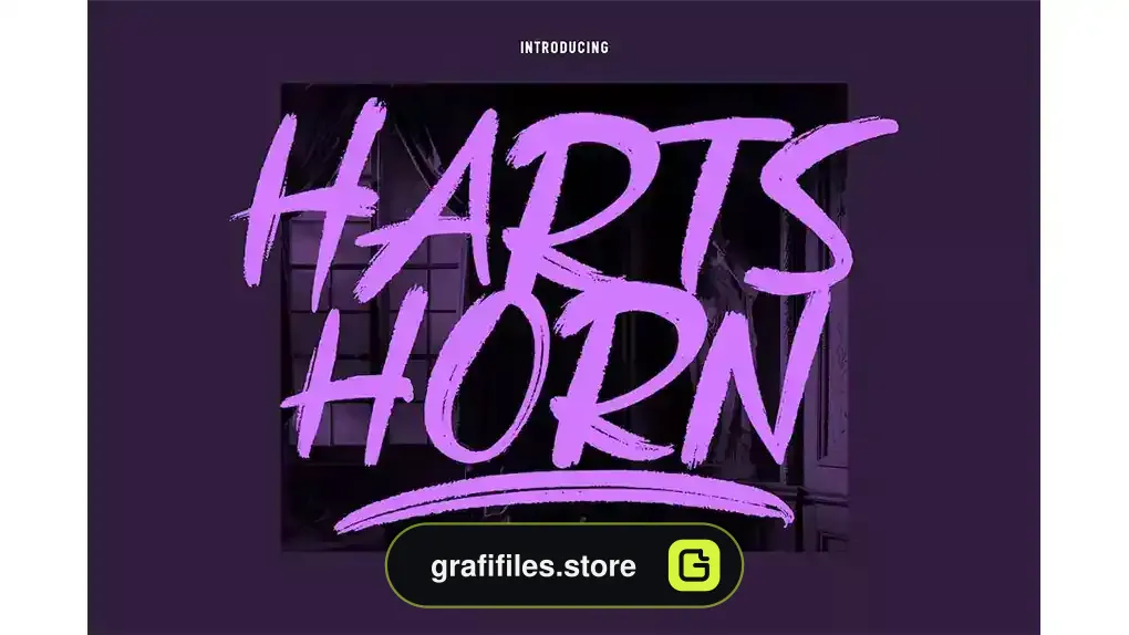دانلود فونت انگلیسی Hartshorn Brush Font