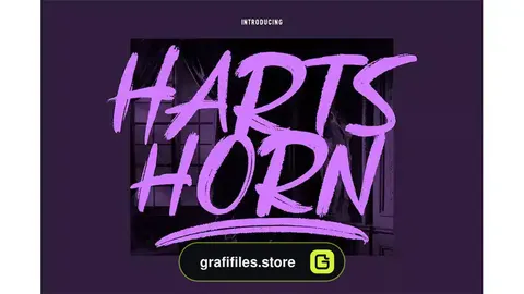 دانلود فونت انگلیسی Hartshorn Brush Font