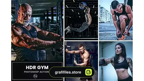 دانلود اکشن فتوشاپ باشگاه HDR Gym Photoshop Action