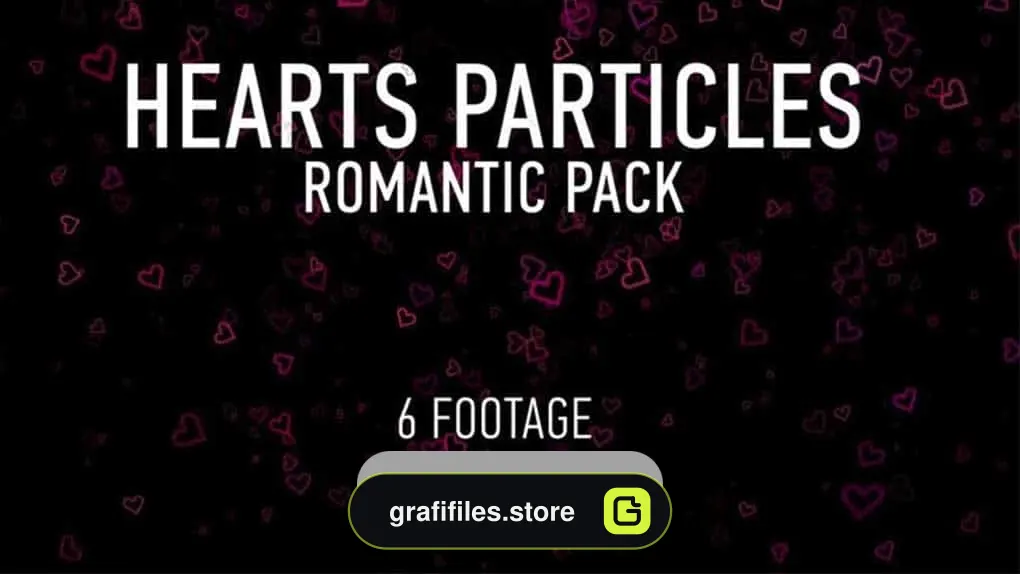 دانلود فوتیج پارتیکل قلب Hearts Particles Romantic Pack
